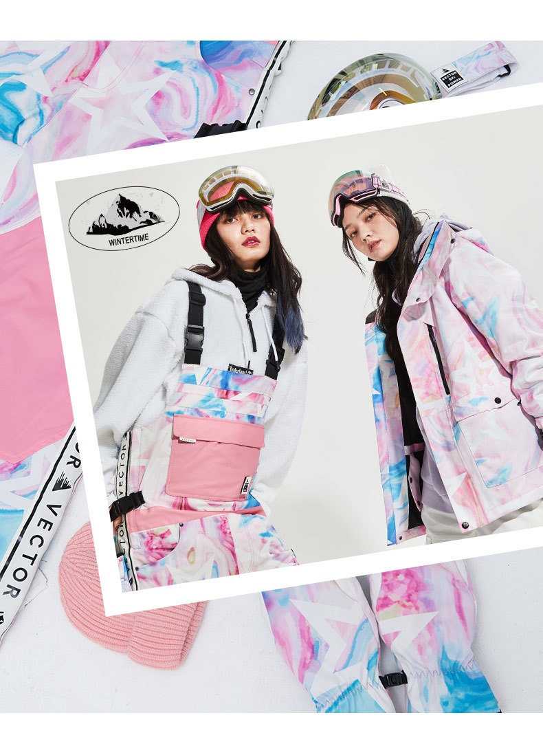 001 VECTOR Warm Single Double Board, Windproof, Waterproof, Ski Pants For Men And Women, Snow Suit_voghion.com