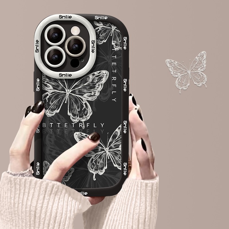 TechGlobe Coque Puff Papillon Plein Écran Compatible avec iPhone 13 et iPhone 14 Pro Max Creative Ins_voghion.com