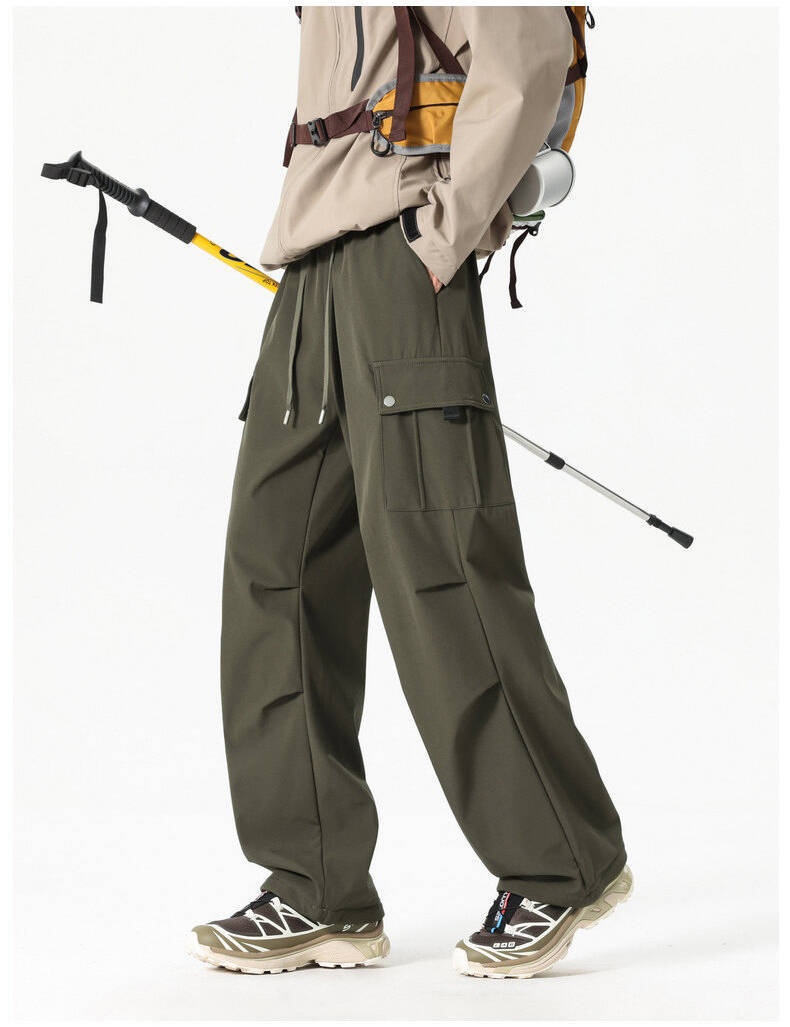 001 Waterproof Windproof Fleece-Lined Thickened Winter Skiing Mountaineering Pants For Men Women, Cold-Resistant And Warm_voghion.com