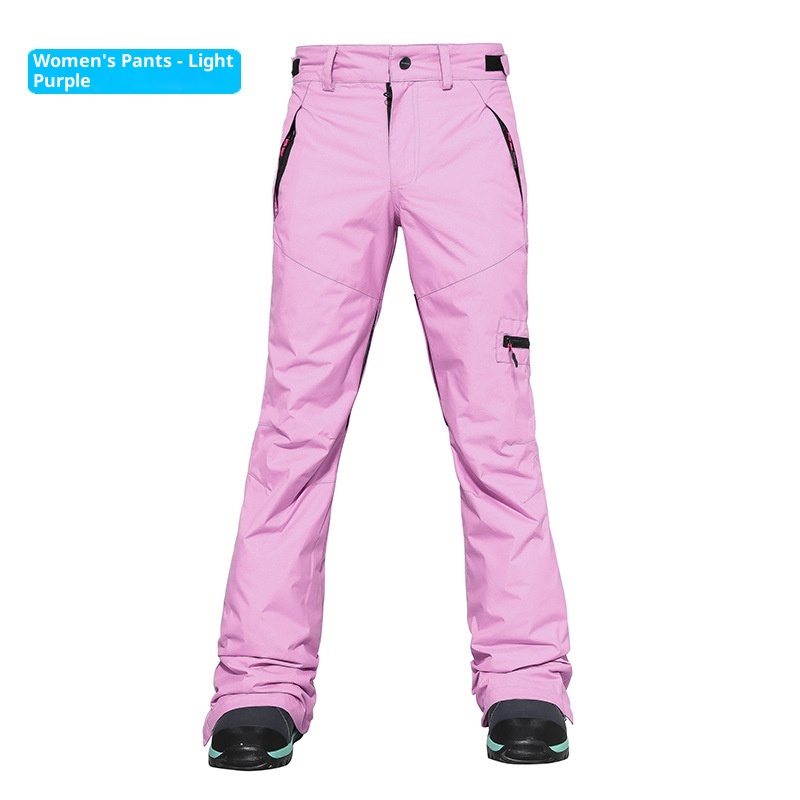 001 Snowy Style Double Board Snowboard Pants For Women And Men, Waterproof Windproof Warm Snow Pants, Slim Fit Ski Suit_voghion.com
