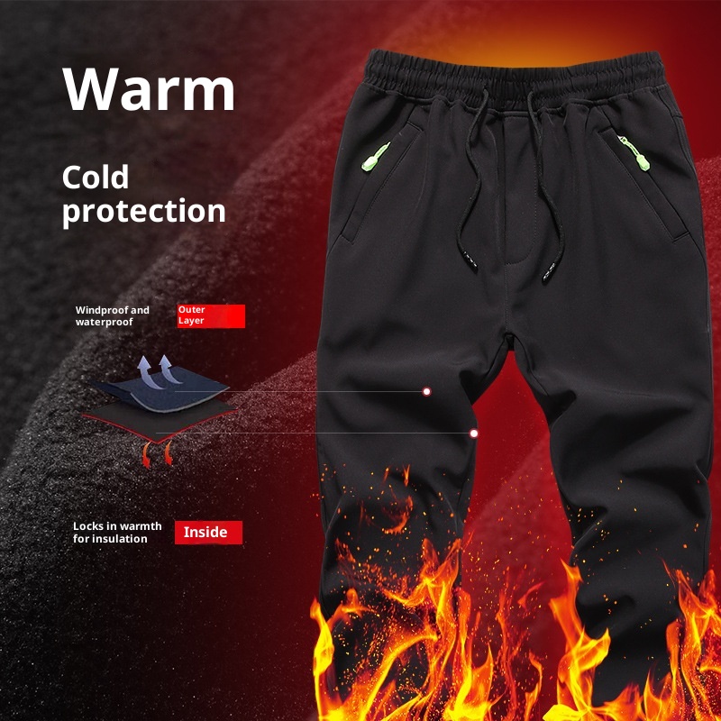 001 Tybetańskie spodnie typu softshell dla mężczyzn i kobiet, do wędrówek na świeżym powietrzu, z podszewką z polaru, pogrubione, wodoodporne, odporne na zużycie,_voghion.com