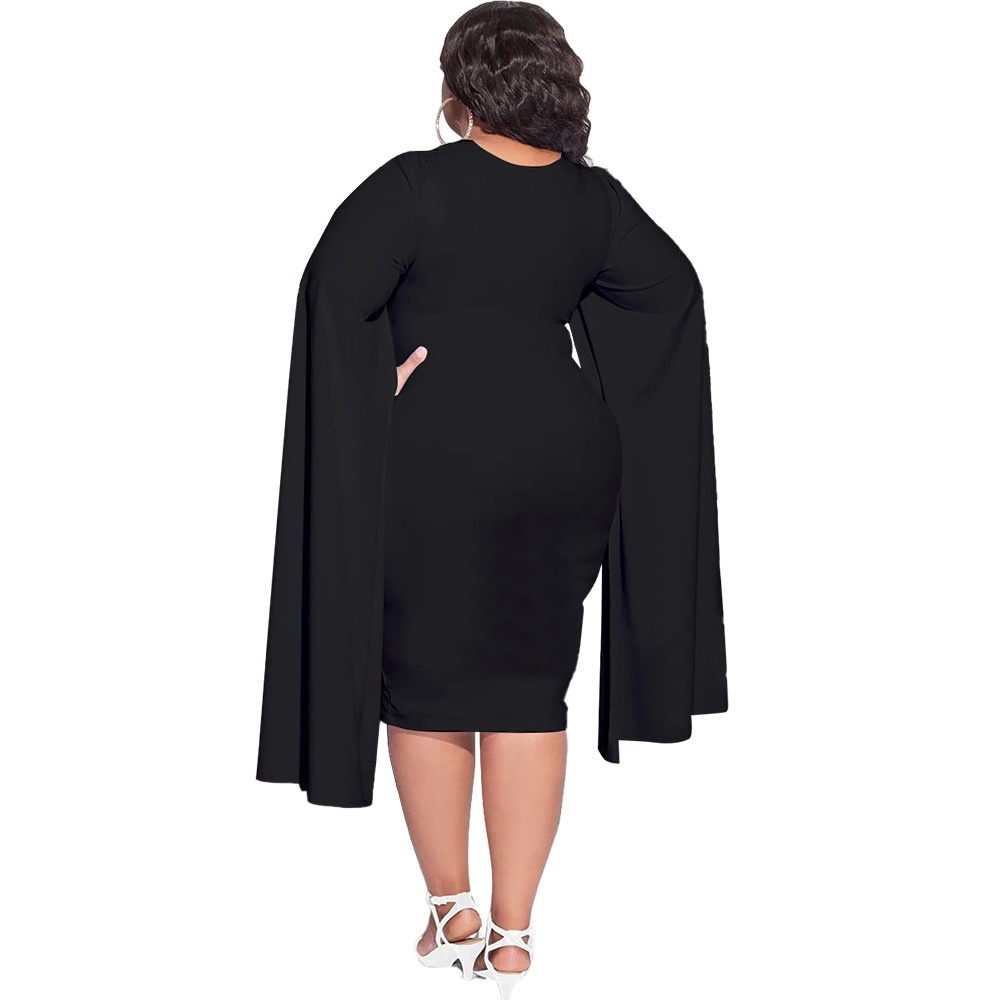 ChicShe N7733 Europäische und amerikanische Plus-Size-Damenmode Herbst/Winter Neu Modisch Elegant Bodycon Crossborder Quelle_voghion.com