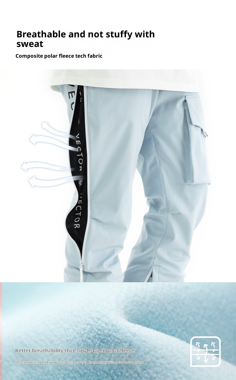 001 VECTOR New Outdoor Ski For Windproof Waterproof Warm Breathable Single Double Board Men And Women Pants Dropshipping_voghion.com