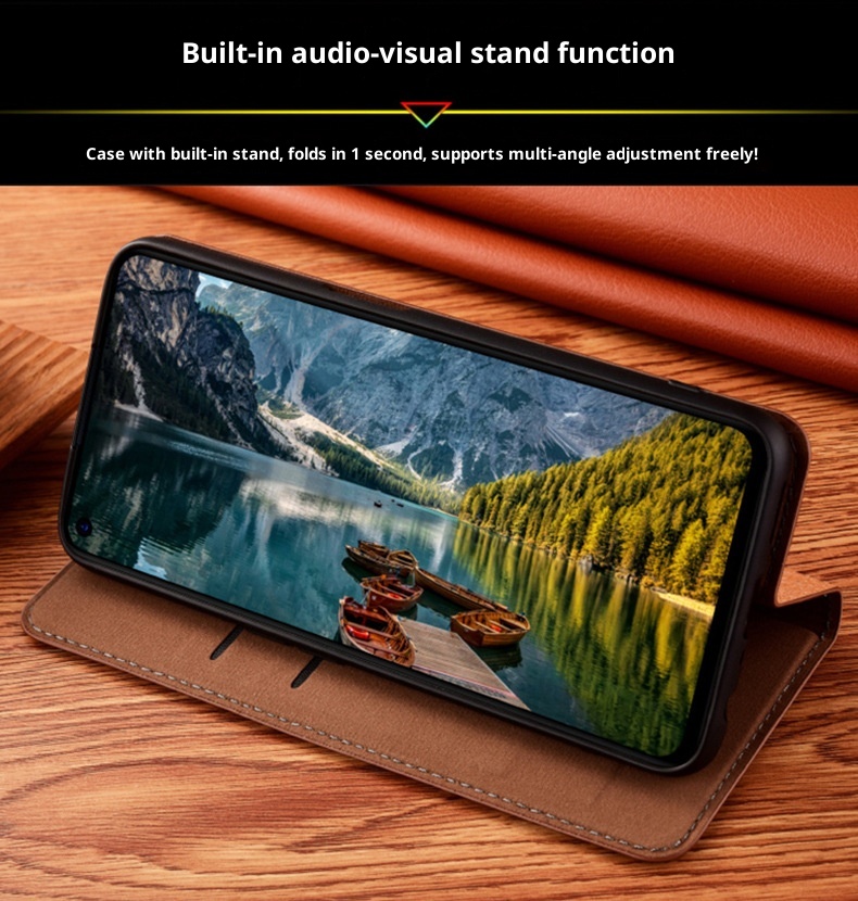 Funda protectora TechGlobe compatible con iPhone 12 mini y 12 Pro, de piel auténtica (16e)._voghion.com