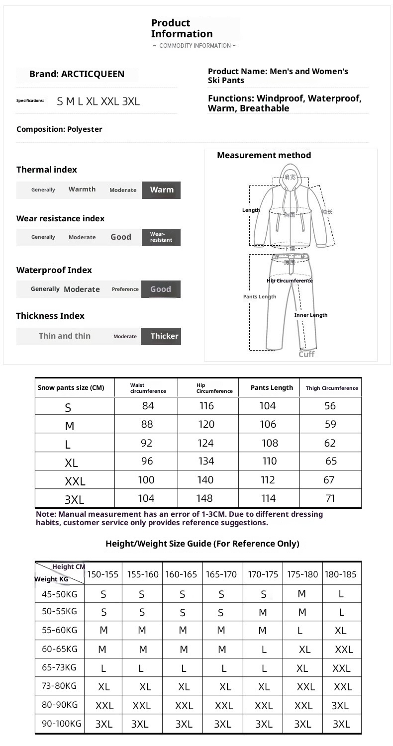 001 2023 Nuovo per donna e uomo, pantaloni da snowboard aderenti e caldi, con pettorina spessa_voghion.com
