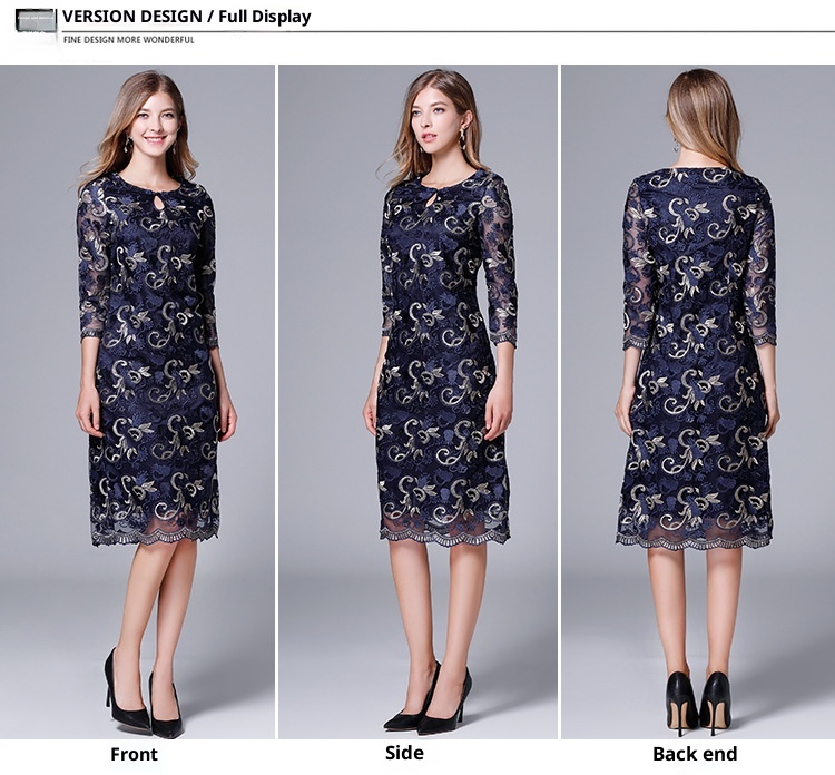 ChicShe Women's Clothing 2023 Spring And Autumn New Embroidered Brand Elegant Dress For Moms Plus Size_voghion.com