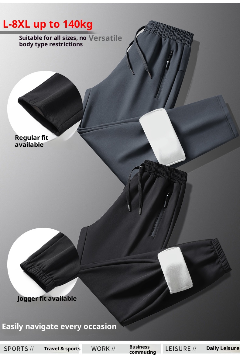 001 Spodnie trekkingowe damskie, wodoodporne, polarowe, turystyczne, plus size, chroniące przed zimnem, długie, męskie_voghion.com