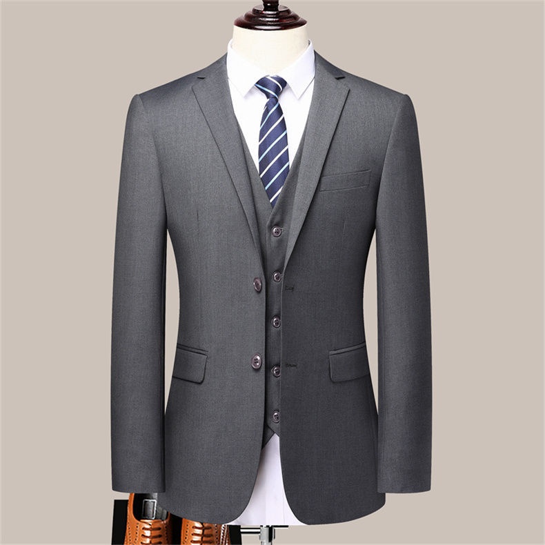 QFV507045555501<2 QFV507045555501<2 Business Casual Professional Suit Men's Trousers Groom Groomsman Tuxedo Vest Three-Piece Set New Style_voghion.com