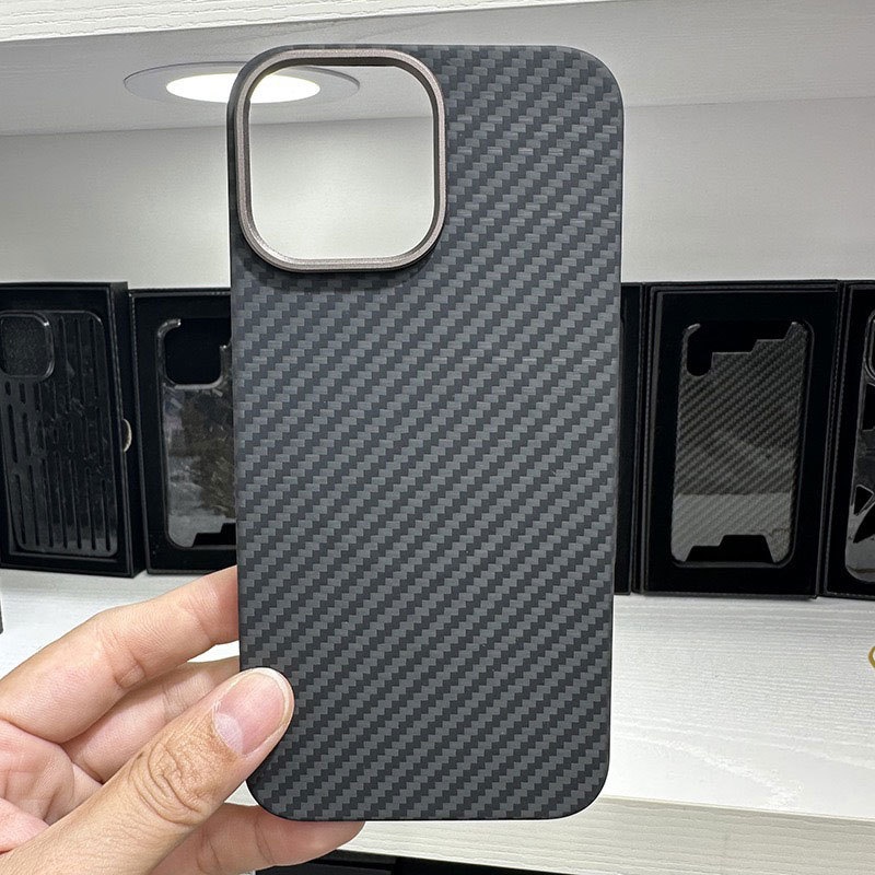 Custodia protettiva semplice per telefono IP wireless in fibra di carbonio magnetica serie TechGlobe 15promax16_voghion.com