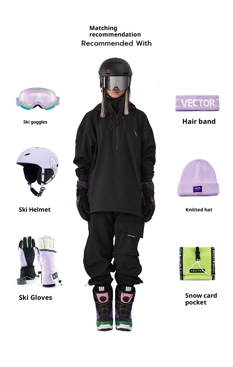 001 VECTOR New Outdoor Ski For Windproof Waterproof Warm Breathable Single Double Board Men And Women Pants Dropshipping_voghion.com