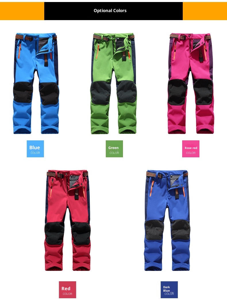 001 Herstellerangebot Kinder-Softshell-Unisex-Skihose, winddicht, wasserdicht, warm, leichte Ausführung für ältere Kinder_voghion.com