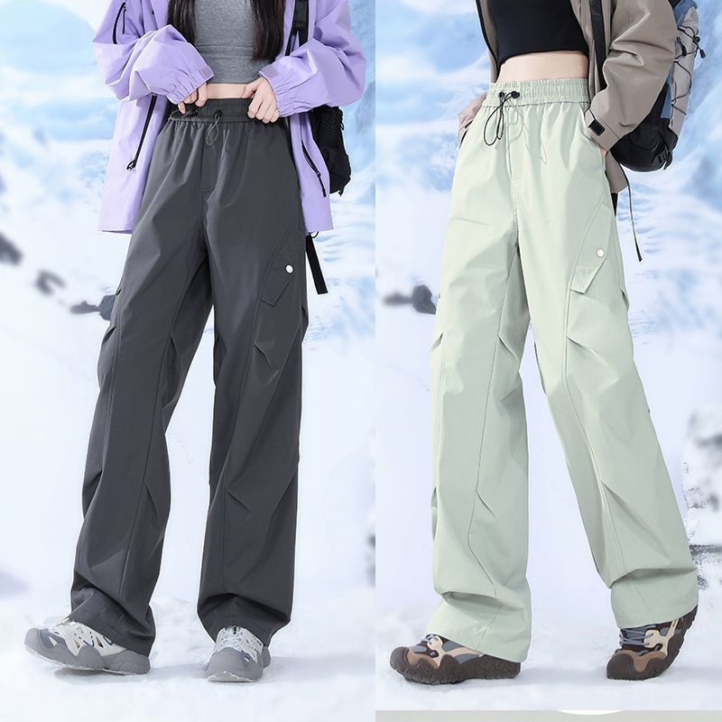 Pantaloni da sci invernali antivento impermeabili e antifreddo, spessi e foderati in pile termico, 001 Northeast Harbin Town, per uomo e donna_voghion.com