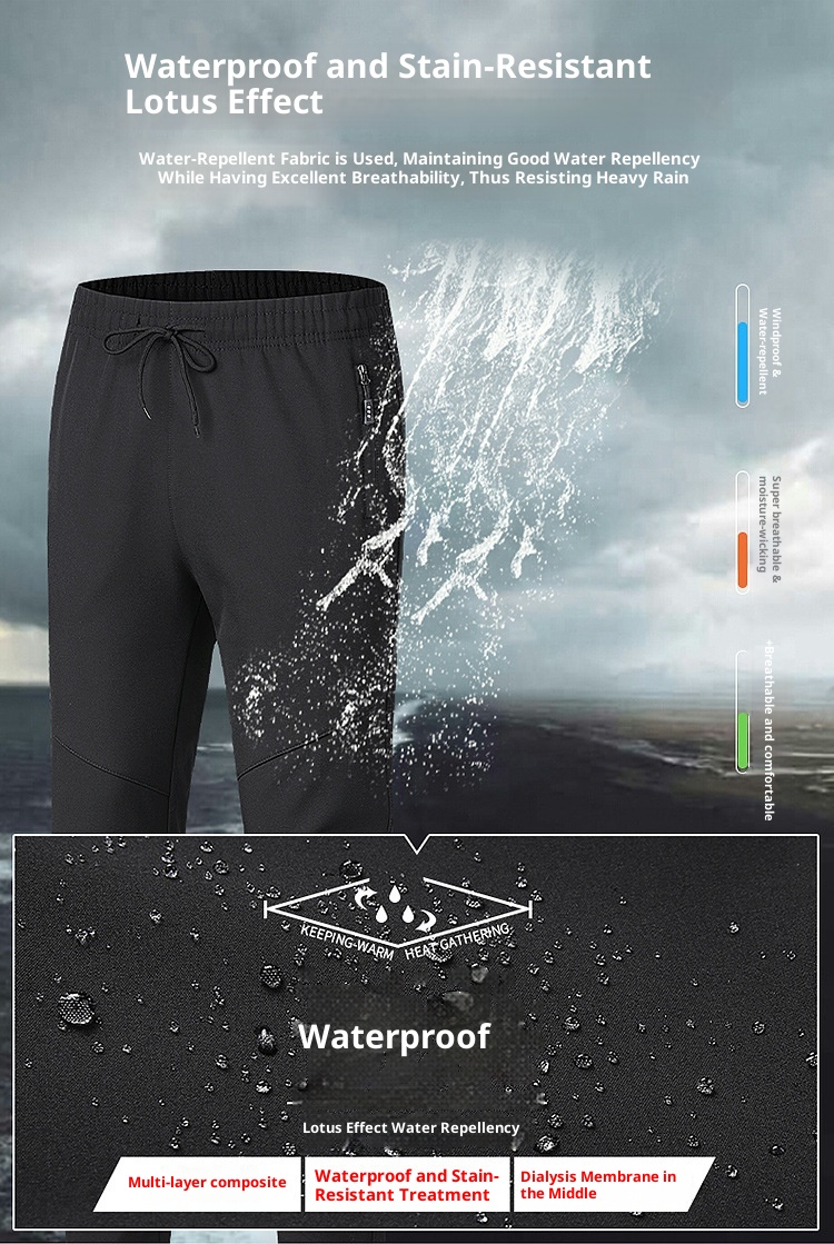 001 Autumn Winter Fleece-Lined Thickened Men's Softshell Outdoor Windproof Warm Fashion Skiing Hiking Soft Shell Pants_voghion.com