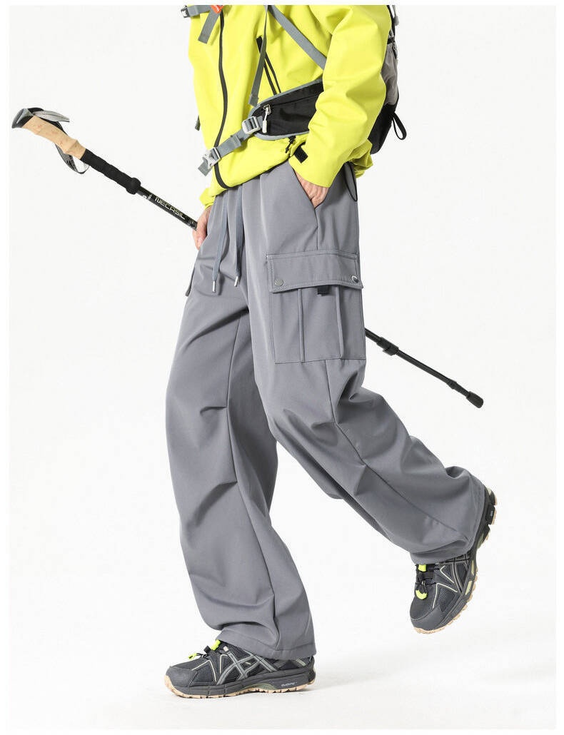 001 Waterproof Windproof Fleece-Lined Thickened Winter Skiing Mountaineering Pants For Men Women, Cold-Resistant And Warm_voghion.com