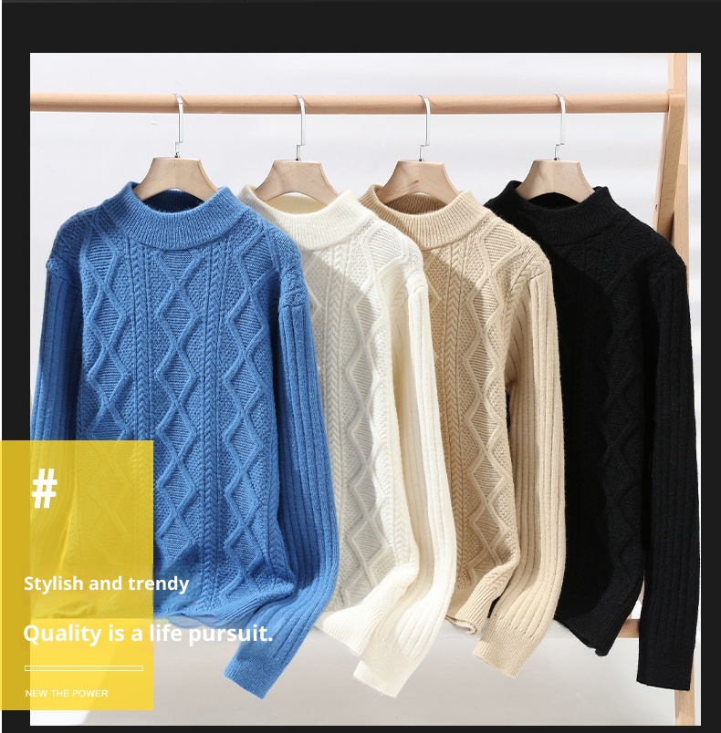 Ragazzo Ragazzo Ragazzo Maglione Tinta Unita Intrecciato Cappotto In Pile Di Lana Giovanile Caldo Uomo Girocollo Manica Lunga Maglia Base Maglietta Alla Moda_voghion.com