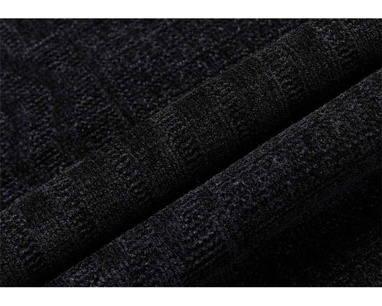 Maglione invernale in pile spesso da uomo di mezza età, in ciniglia, tinta unita, caldo e invernale_voghion.com