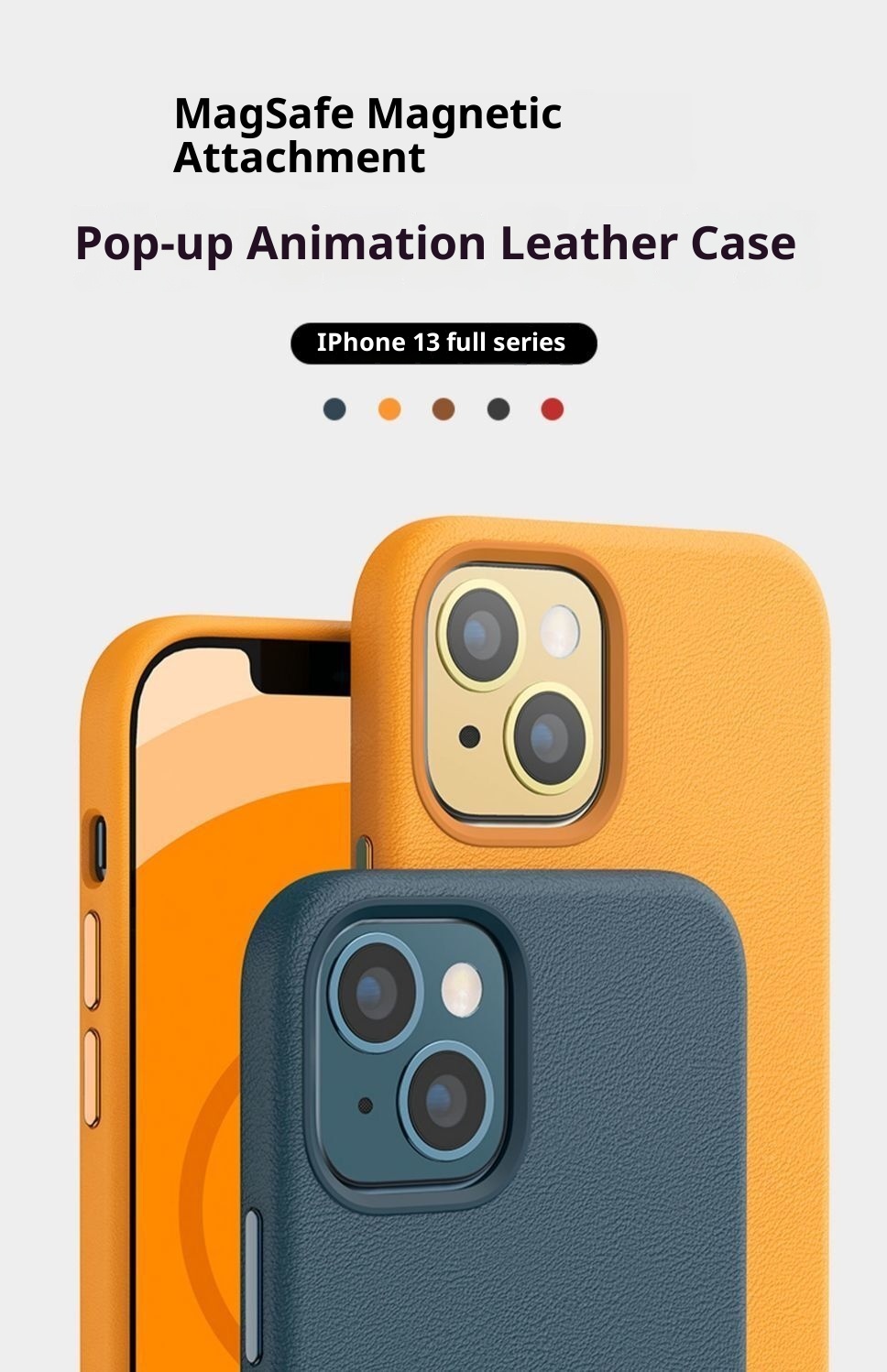 TechGlobe Compatible With Official Original IPhone 14 Max Leather 15P Magnetic Phone Case 13 Pro Protective Cover 12_voghion.com