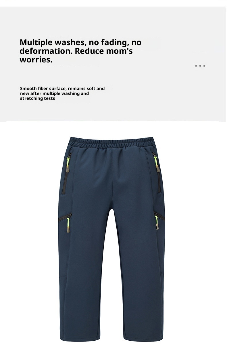 001 Calça Infantil Impermeável para Caminhadas e Esqui, Unissex, Corta-Vento e Quente, Ideal para Atividades ao Ar Livre no Outono e Inverno_voghion.com