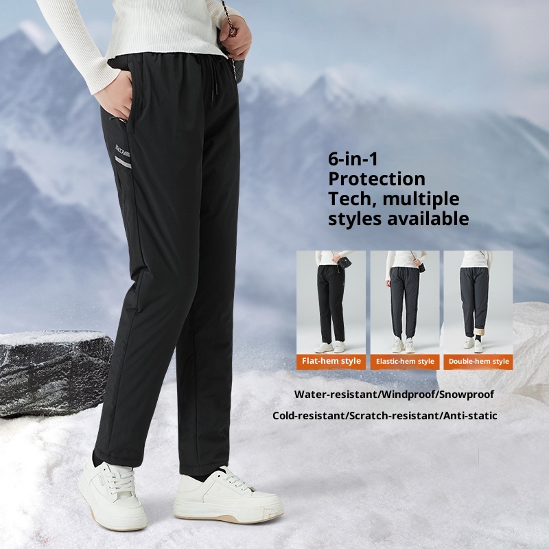 001 Minus 40 Degrees Fleece-Lined Softshell Men Women, Waterproof Windproof Ski Cotton Pants, Warm And Cold-Resistant Pants_voghion.com
