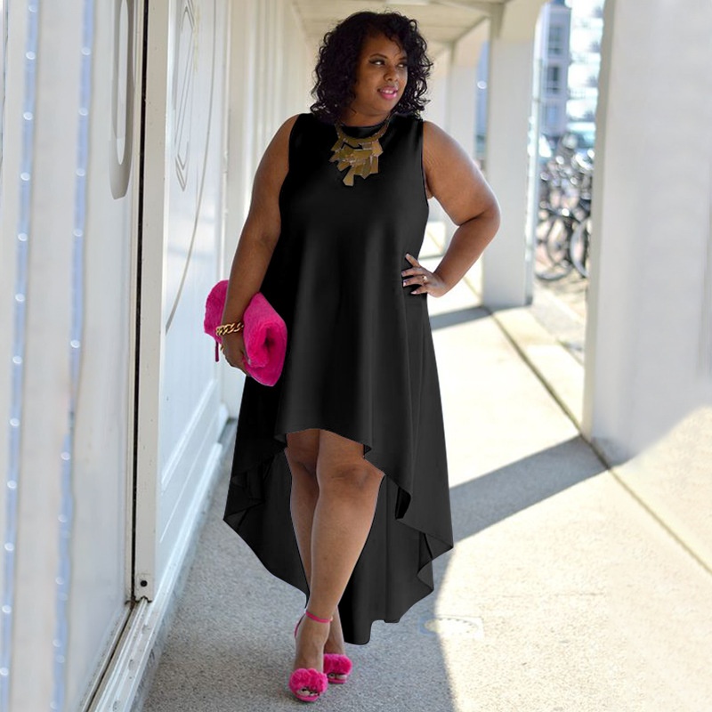 ChicShe 3042 Mode féminine importée Style européen et américain Élégant Grande Taille Sans manches Sexy Col rond_voghion.com