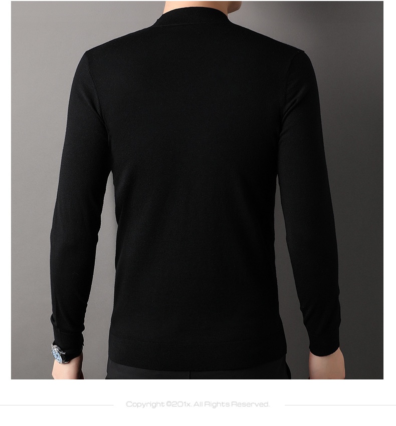 ragazzo ragazzo ragazzo fine filato 100% puro mezzo dolcevita autunno inverno lana puyuan lavabile in lavatrice maglione base camicia sottile parte superiore_voghion.com