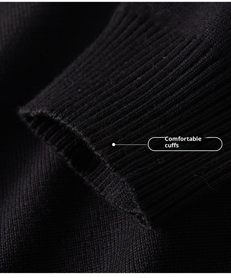 boy Boy Boy Two-Piece Kitted Autum Witer Custom Prited Shirt Collar Me's Ier Wear High-Ed Feel Top Base Sweater_voghion.com