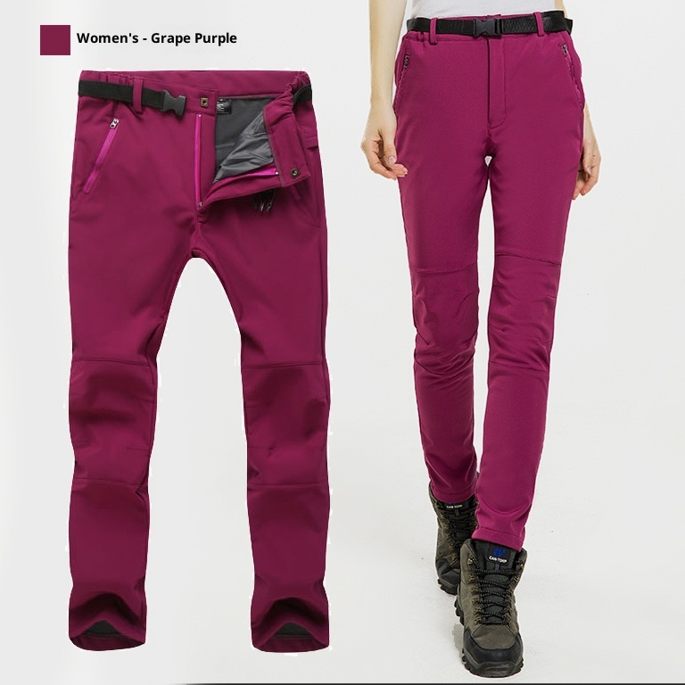 001 Outdoor Softshell Pants For Men Women, Waterproof, Windproof, Hiking, Fleece, Skiing, Large Size, Thickened, Autumn And_voghion.com