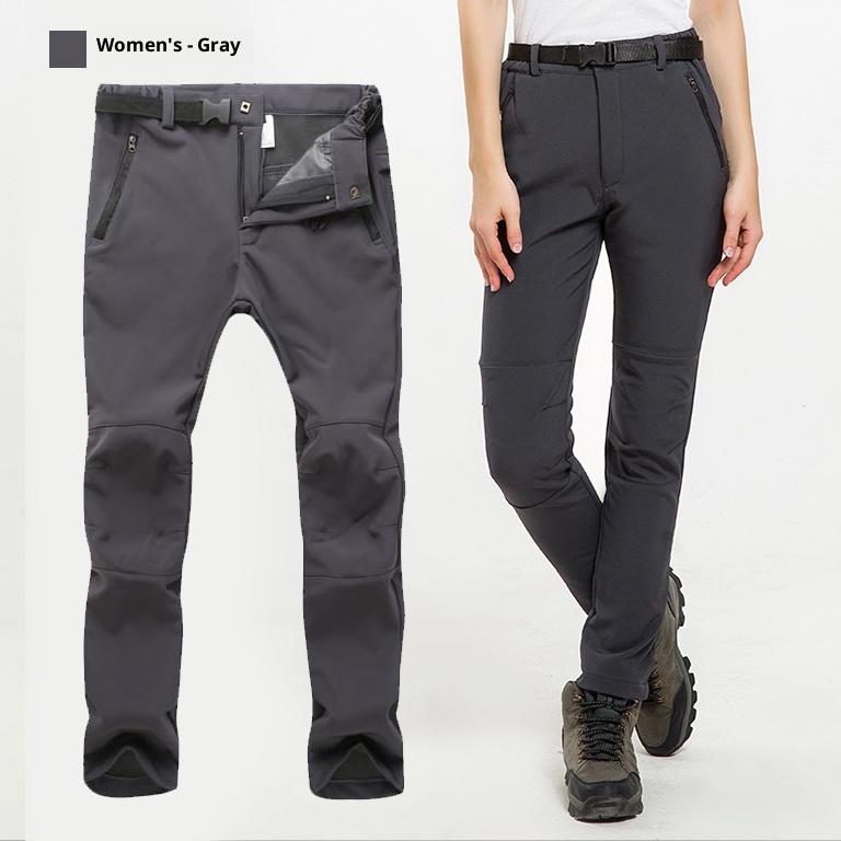 001 Outdoor Softshell Pants For Men Women, Waterproof, Windproof, Hiking, Fleece, Skiing, Large Size, Thickened, Autumn And_voghion.com