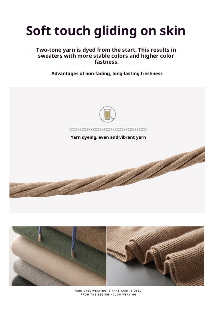 ragazzo Ragazzo Ragazzo Autunno Inverno Uomo Prima Linea Pronto da Indossare Felpa con Cappuccio in Lana Senza Cuciture Casual Moda Maglione Tinta Unita Capispalla Lavorato a Maglia_voghion.com