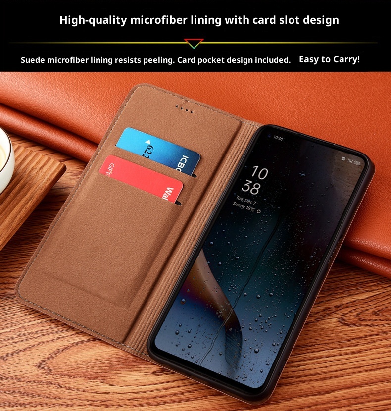 Funda protectora TechGlobe compatible con iPhone 12 mini y 12 Pro, de piel auténtica (16e)._voghion.com