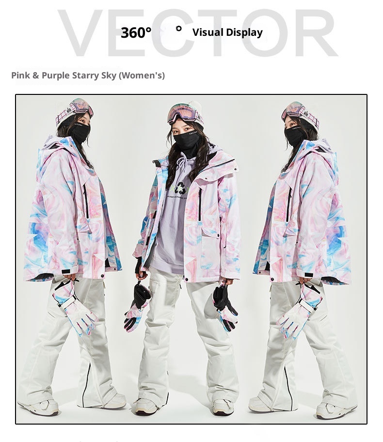 001 VECTOR Warm Single Double Board, Windproof, Waterproof, Ski Pants For Men And Women, Snow Suit_voghion.com