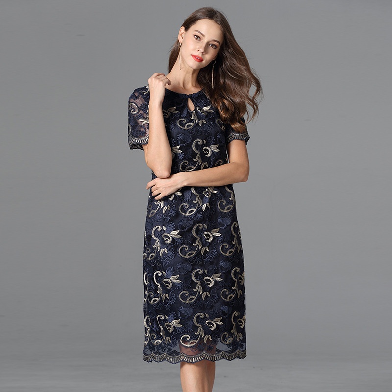 ChicShe Women's Clothing 2023 Spring And Autumn New Embroidered Brand Elegant Dress For Moms Plus Size_voghion.com