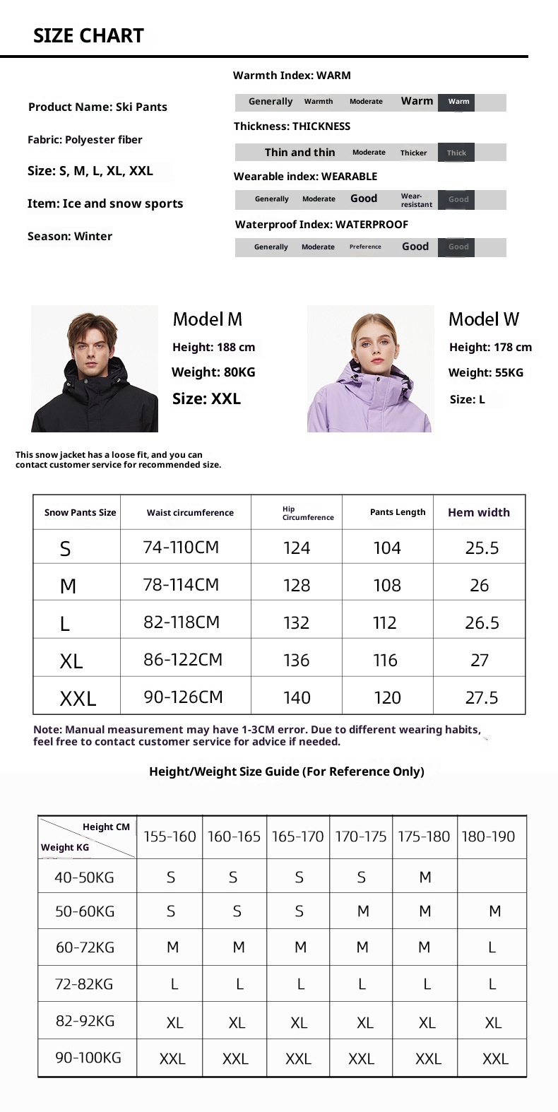 001 Snow Season Outdoor Nowość dla mężczyzn i kobiet, wiatroszczelna na jesień i zimę, wodoodporna, ciepła, pogrubiona, w stylu amerykańskim,_voghion.com
