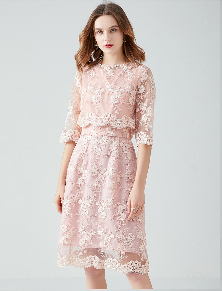 ChicShe Small Gown European And American Socialite Sweet Fairy Lace Dress Plus Size Autumn New Style_voghion.com