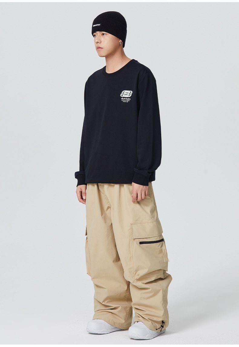 Pantalon de ski imperméable et ample Snowy Pie Fully Glued pour femme, modèle double board professionnel pour homme._voghion.com