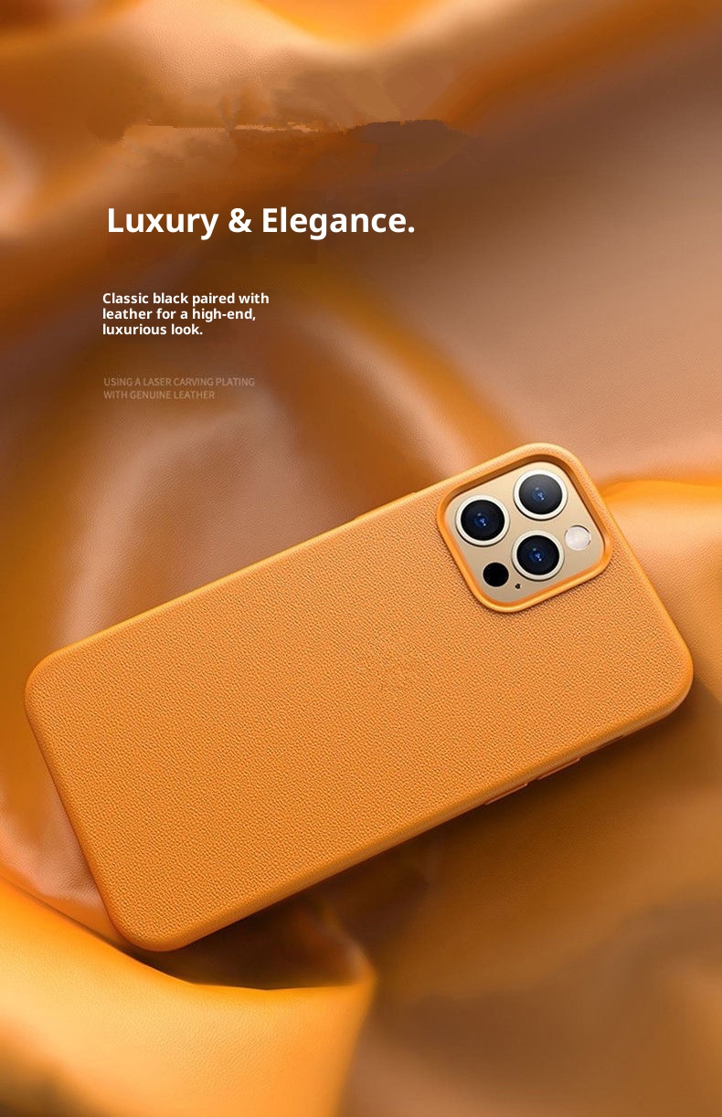 TechGlobe Compatible With Official Original IPhone 14 Max Leather 15P Magnetic Phone Case 13 Pro Protective Cover 12_voghion.com