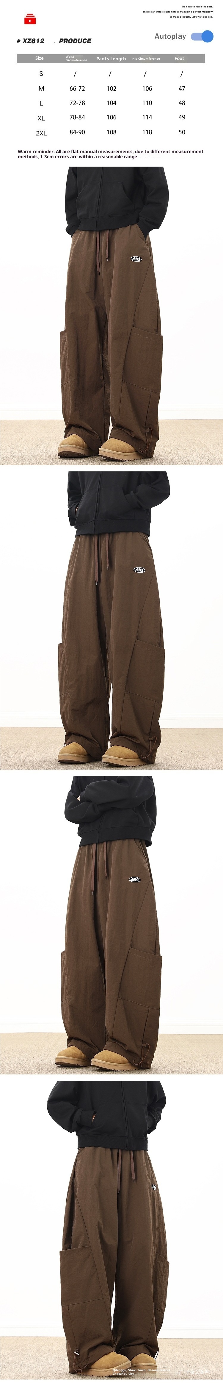 001 Clean Fit Curved Knife Pants For Men, Sprin Autumn Trendy Brand, Windproof And Waterproof, Outdoor Skiin, Free_voghion.com