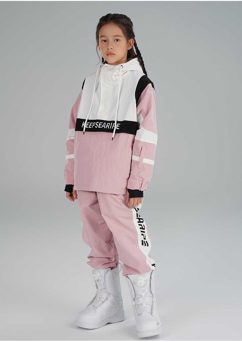 001 Xueyipai Zestaw dziecięcy dla chłopców i dziewcząt, wiatroodporny, wodoodporny, ciepły, duży zestaw spodni narciarskich dla dzieci_voghion.com