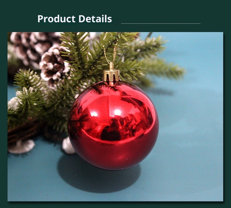 Lillian 3-6 cm 100 Adet PVC Kutulu Parlak Mat Pembe İçi Boş Noel Ağacı Süsleri Renkli Toplar_voghion.com