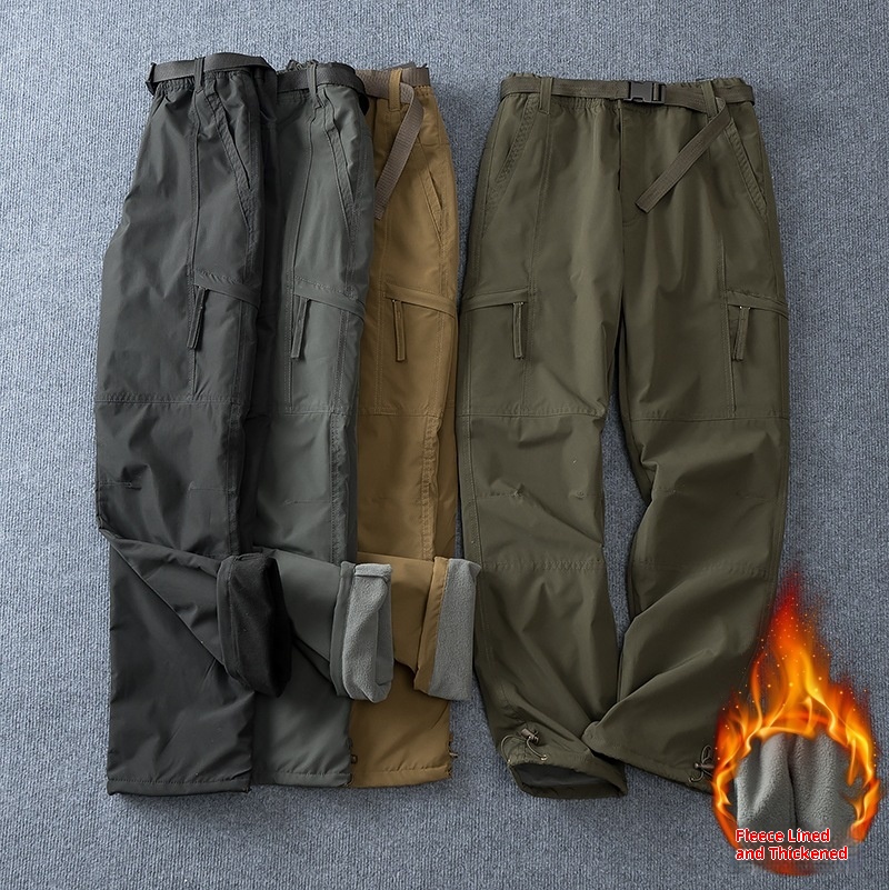 001 Wiatroodporne męskie spodnie motocyklowe z polaru 2025, idealne na zimę, do jazdy na nartach i w górach, cargo_voghion.com