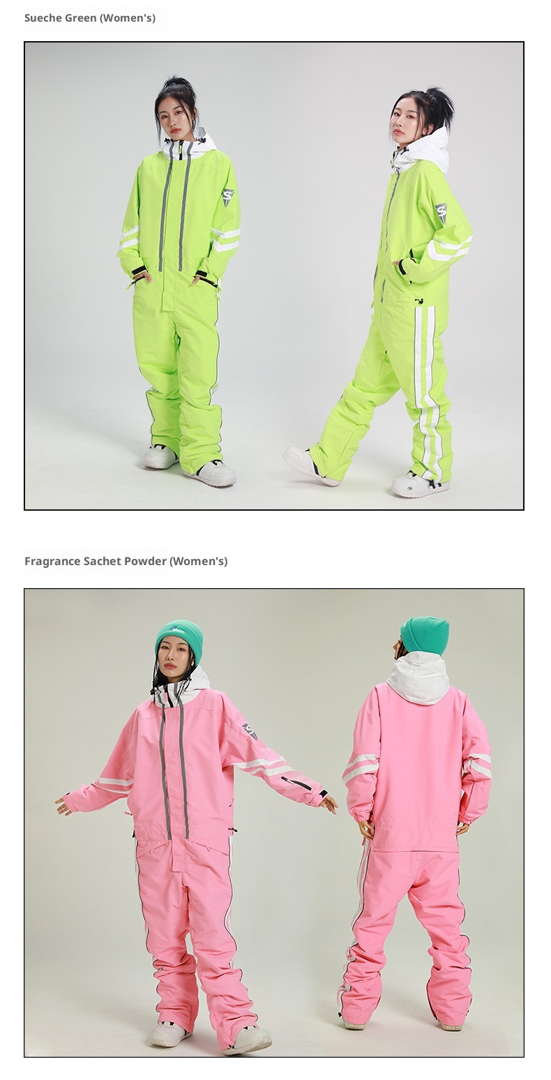 001 Outdoor One-Piece Suit Set For Women, Padded Snowboard Waterproof Men's Double Board Couple Ski Jacket And Pants_voghion.com
