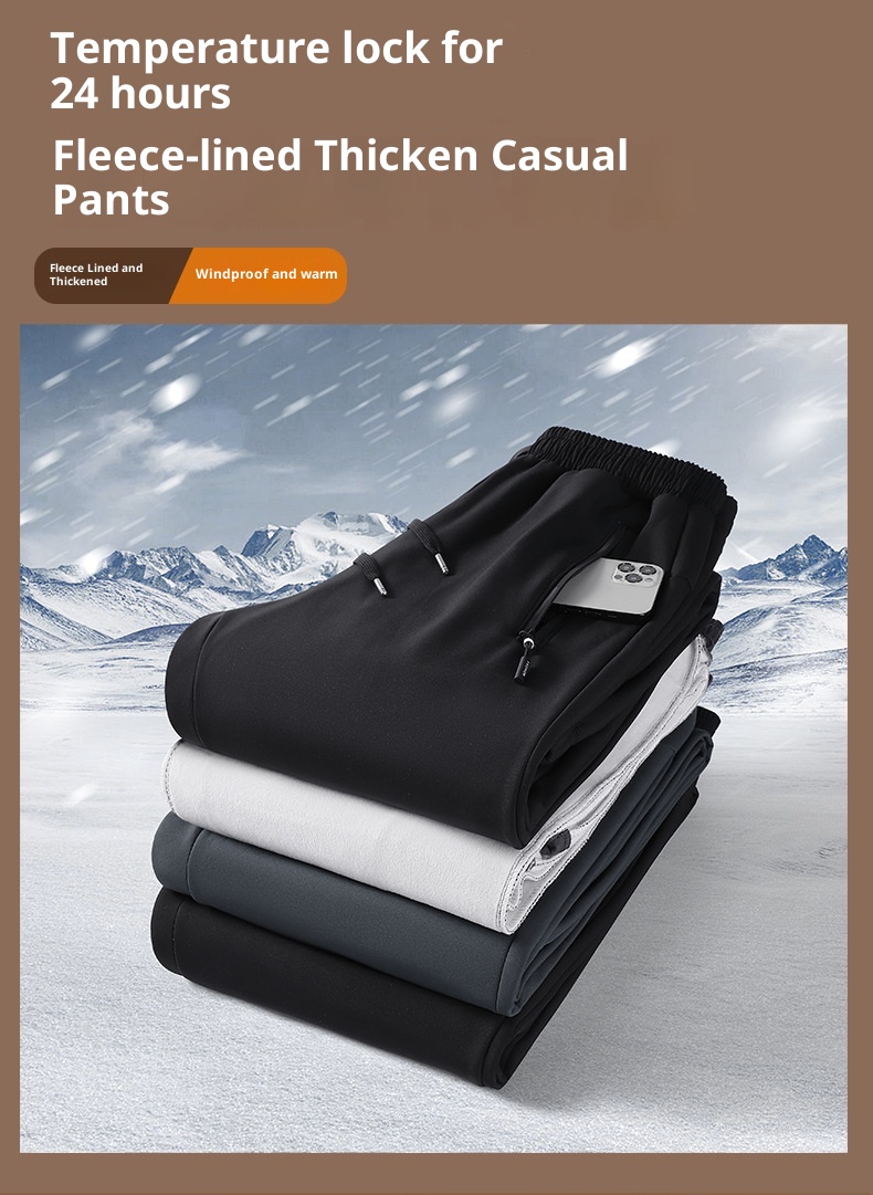 001 Spodnie trekkingowe damskie, wodoodporne, polarowe, turystyczne, plus size, chroniące przed zimnem, długie, męskie_voghion.com