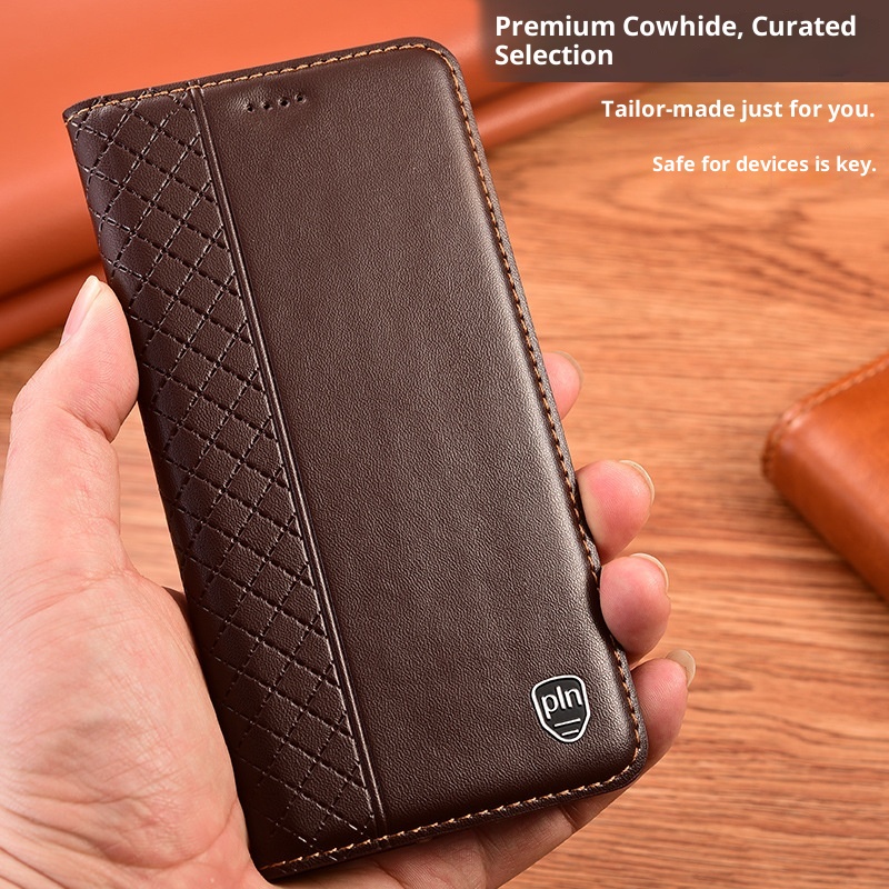 Funda protectora TechGlobe compatible con iPhone 12 mini y 12 Pro, de piel auténtica (16e)._voghion.com