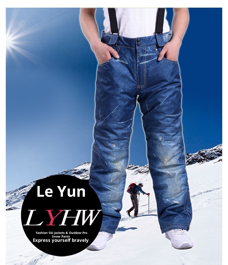 001 Dropshipping Fabricante Venda Direta Denim Ski Atacado Corta-vento Impermeável Grosso Quente Algodão Resistente ao Desgaste_voghion.com