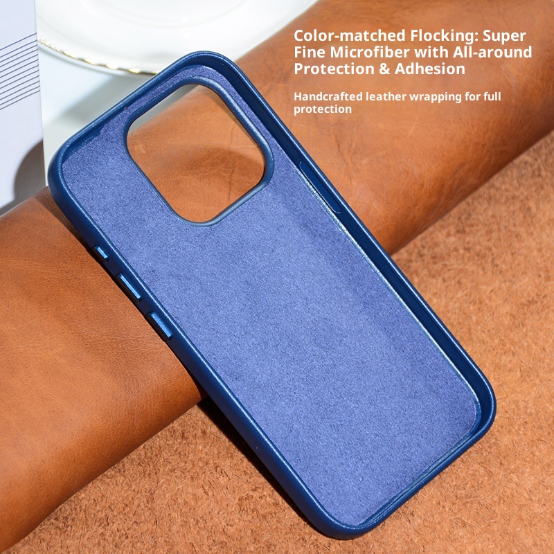 TechGlobe Magnetische Schutzhülle für iPhone 15 Pro Max – Stoßfeste Lederhülle_voghion.com