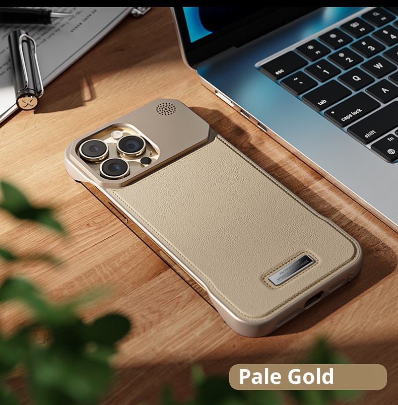 Custodia magnetica per telefono TechGlobe compatibile con iPhone 17 Pro Max Aroma, vernice metallizzata 16, senza cornice, texture in pelle 15_voghion.com