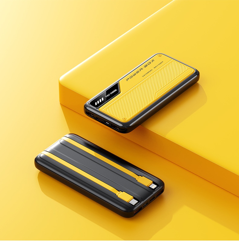 techglobe 66W Fast Charging 10000mAh 20000mAh Built-in Cable New Model Bank Ultra-thin Portable Mobile Power Supply Wholesale_voghion.com