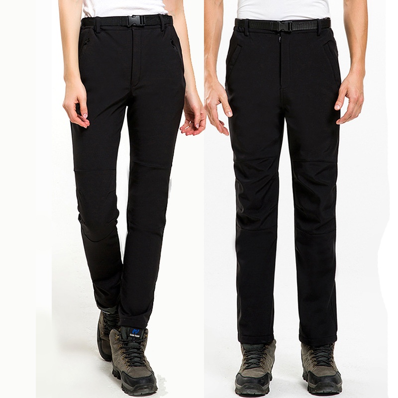 001 Outdoor Softshell Pants For Men Women, Waterproof, Windproof, Hiking, Fleece, Skiing, Large Size, Thickened, Autumn And_voghion.com