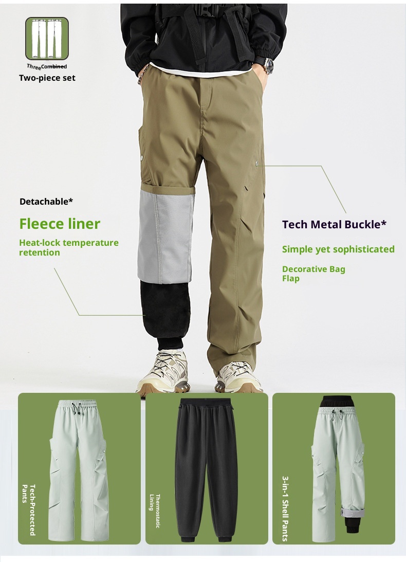 001 Outdoor Softshell-Hose für Damen und Herren, wind- und wasserdicht, ideal zum Wandern im Frühling und Herbst, lockere Passform, lange Hose zum Trekking_voghion.com