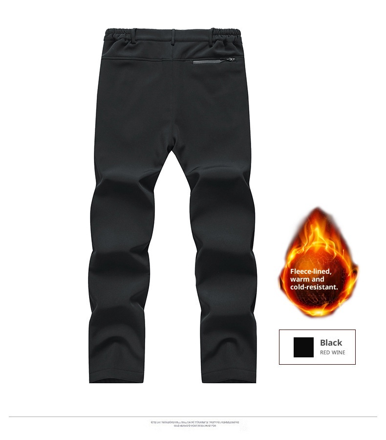 001 Outdoor Softshell For Men Women, Autumn And Winter Waterproof Windproof Breathable Hiking Ski Pants With Fleece Lining,_voghion.com